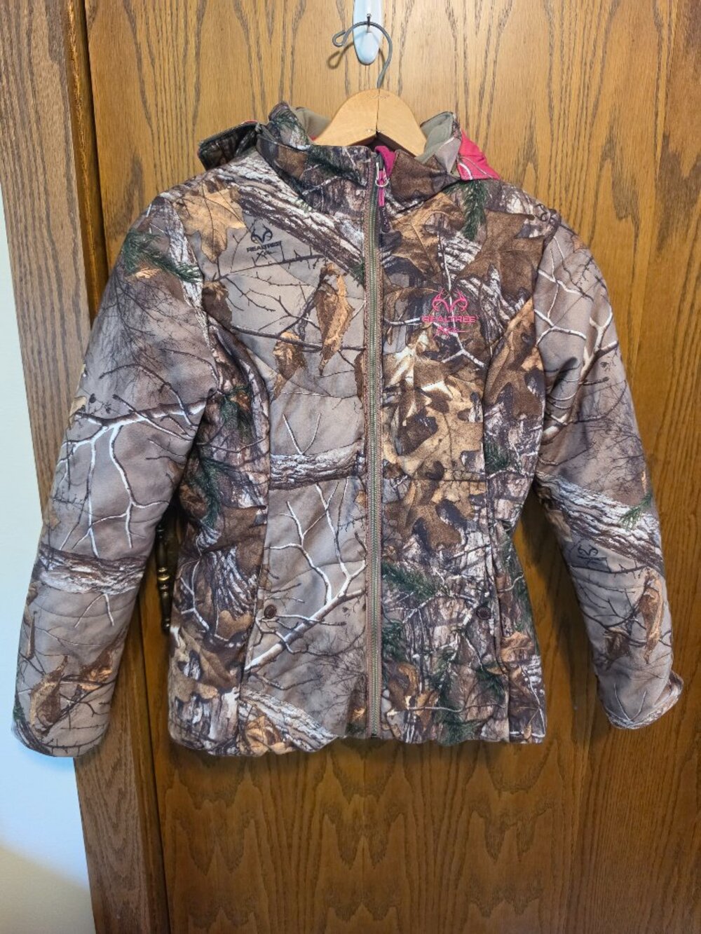 Realtree Xtra Pink Camo Winter Jacket Hooded Women's  XL